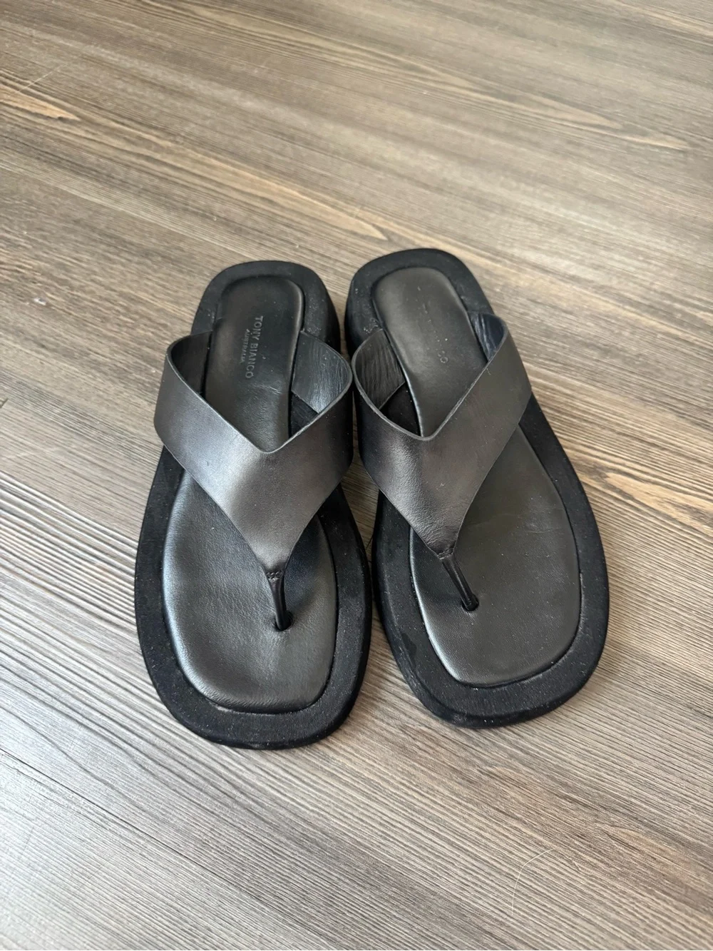 Tony Bianco Black Ives Toe-Post Sandal